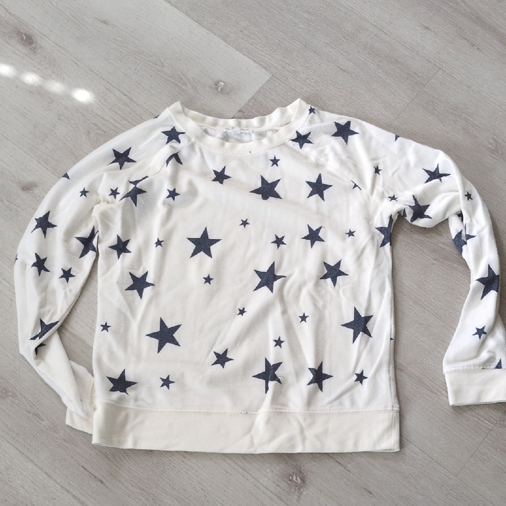 White Star Patterned Long Sleeve Shirt